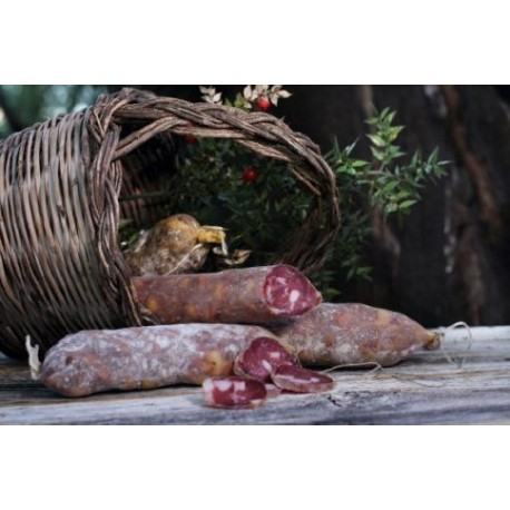 SALAME di suino nero dei Nebrodi in Dritto di vitello stagionato 45 gg-400gr circa